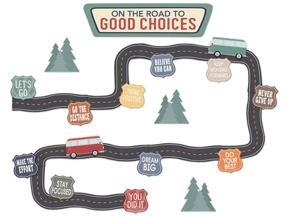 Moving Mountains on the Road to Good Choices Bulletin Board Set - US 1237