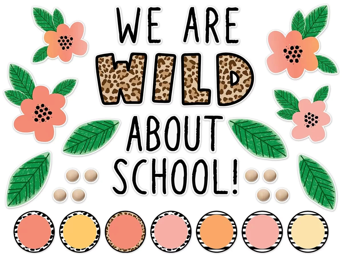 Simply Safari Wild About School Bulletin Board Set - US 2512