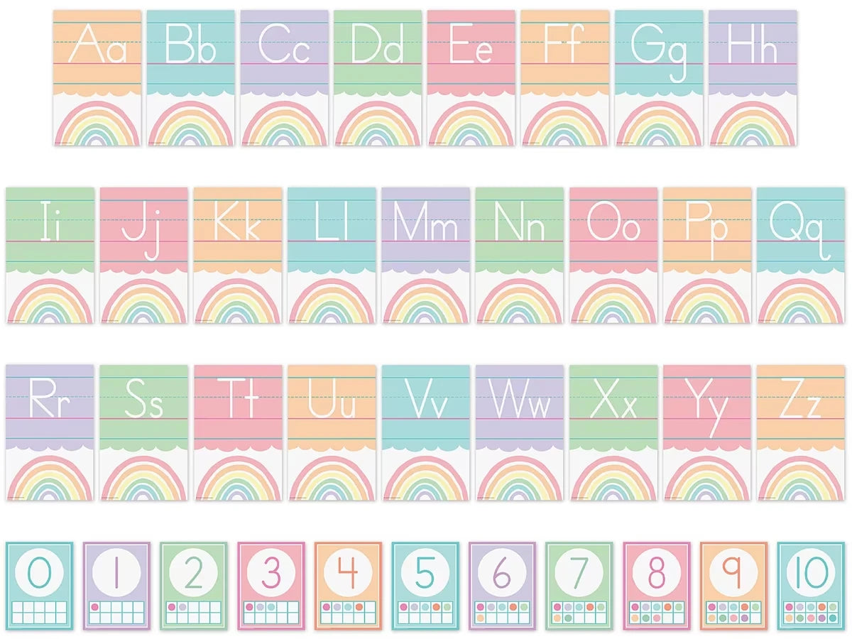 Pastel Pop Alphabet Card Bulletin Board Set - US 8590
