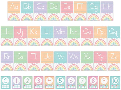 Pastel Pop Alphabet Card Bulletin Board Set - US 8590