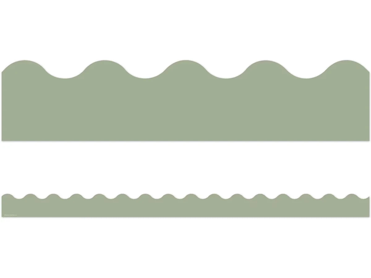 Classroom Cottage Sage Scalloped Border - US 1079