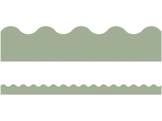 Classroom Cottage Sage Scalloped Border - US 1079