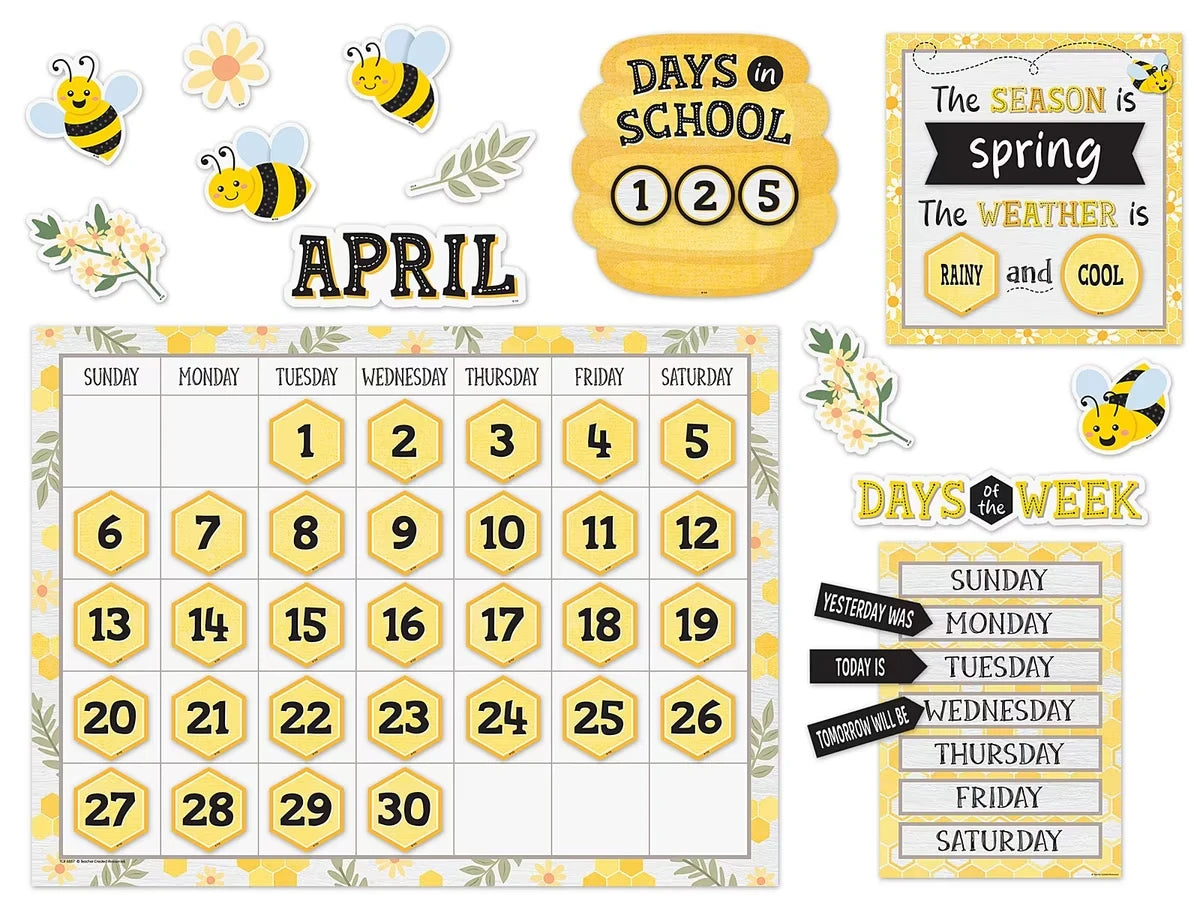 Buzzing Bees Calendar Bulletin Board Set - US 6033