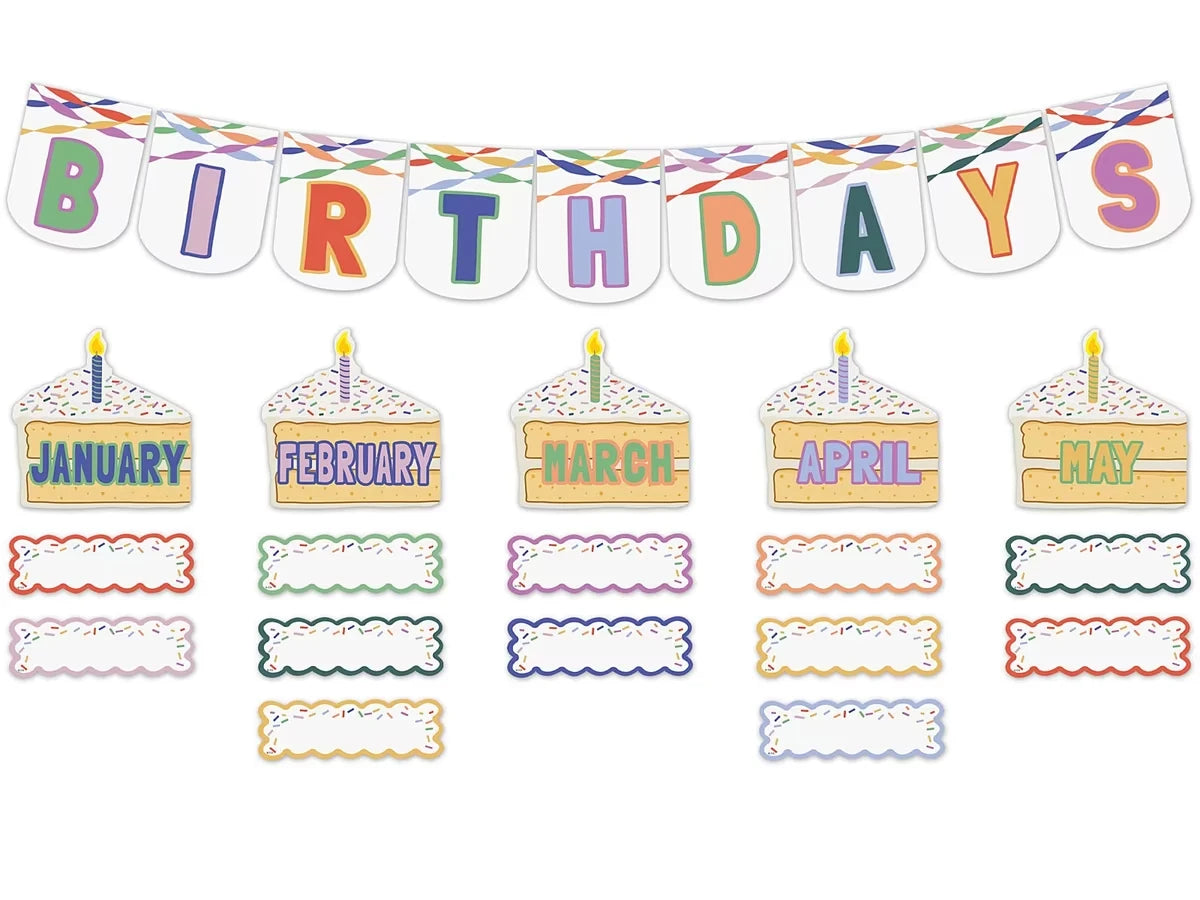Color Crush Birthday Bulletin Board Set - US 8230