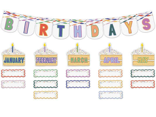 Color Crush Birthday Bulletin Board Set - US 8230