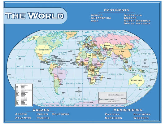 World Map Poster - US 8222