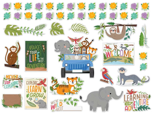 Jungle Friends Motivational Bulletin Board Set - US 9002