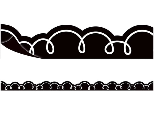 Black with White Squiggles Magnetic Border - US 7782