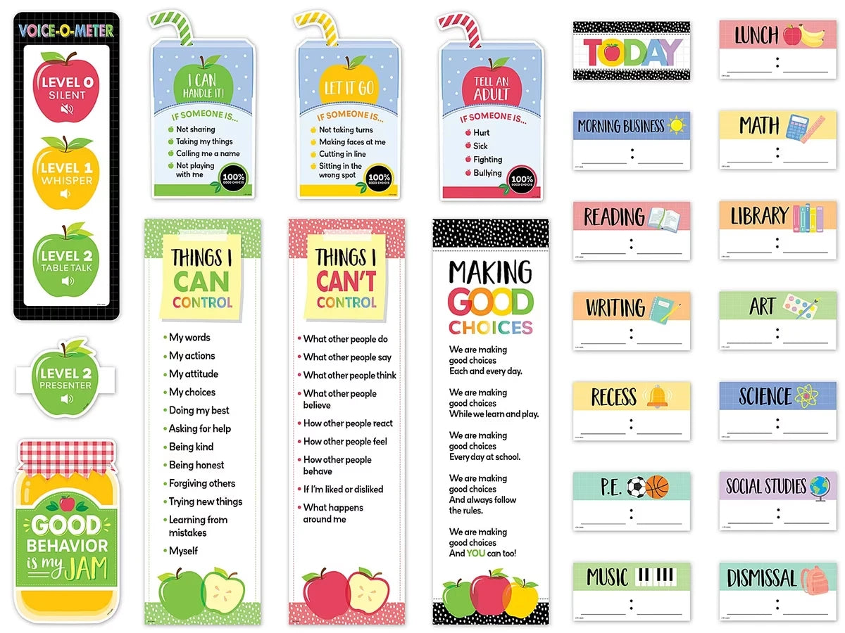 Apple Time Behavior Management Bulletin Board Set - US 4617