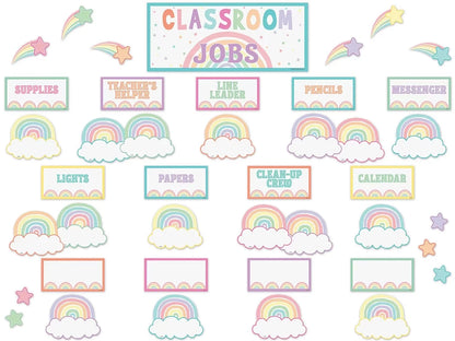 Pastel Pop Classroom Jobs Bulletin Board Set - US 6840