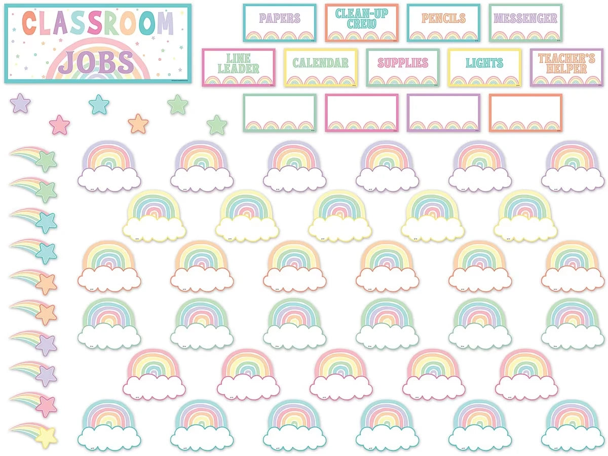 Pastel Pop Classroom Jobs Bulletin Board Set - US 6840
