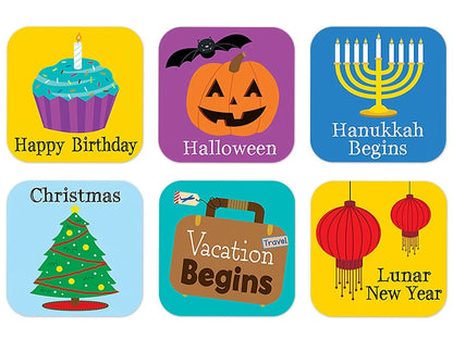 Holidays & Events Calendar Mini Accents - US 7300
