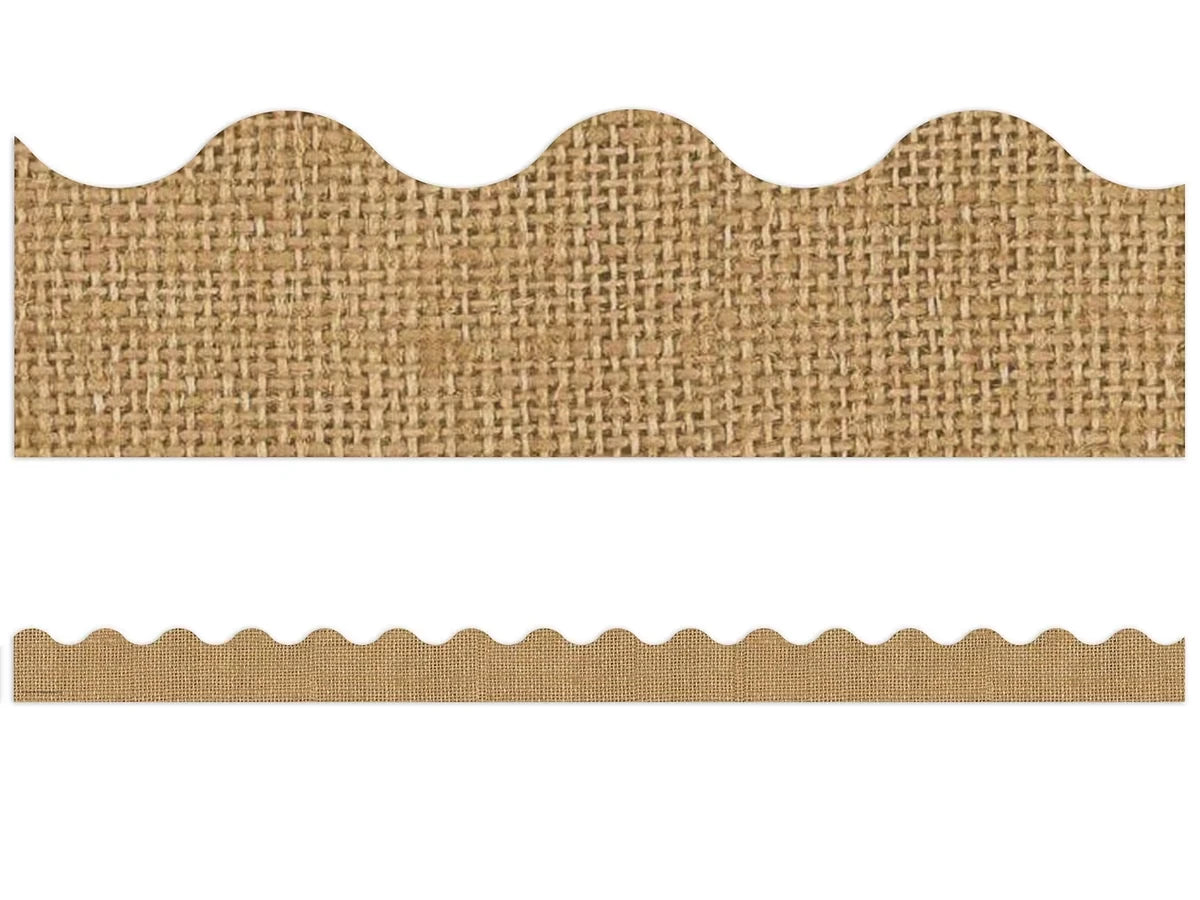 Shabby Chic Burlap Scalloped Border - US 4610