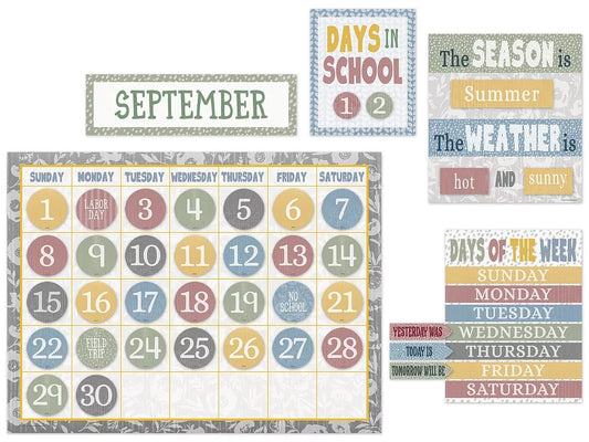 Classroom Cottage Calendar Bulletin Board Set - US 4535