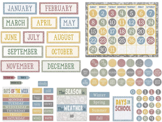 Classroom Cottage Calendar Bulletin Board Set - US 4535