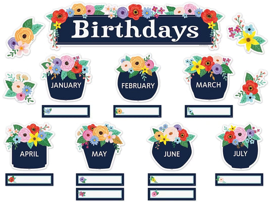 Wildflowers Birthday Bulletin Board Set - US 6932
