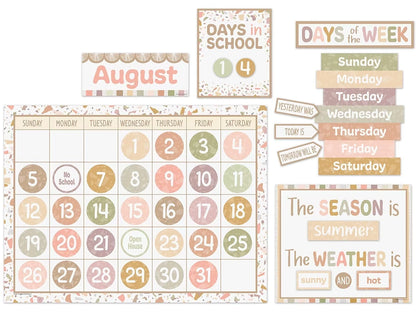 Terrazzo Tones Calendar Bulletin Board Set - US 2031