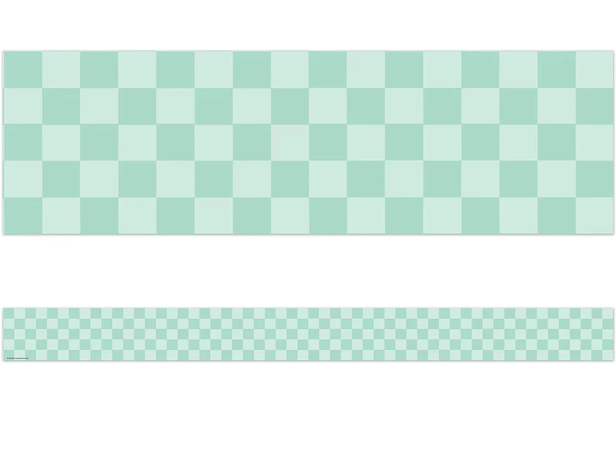 Cool for School Green Checkered Border - US 6263