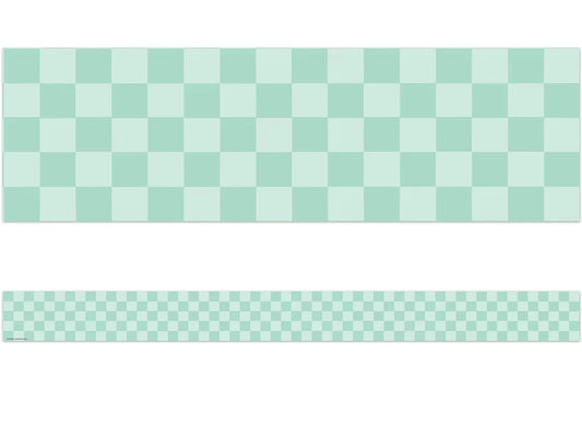 Cool for School Green Checkered Border - US 6263