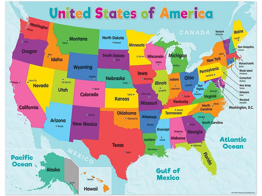 Colorful U.S.A. Poster - US 6140
