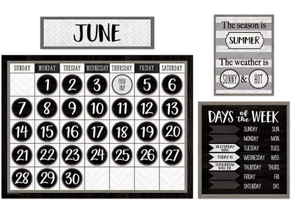 Modern Farmhouse Calendar Bulletin Board Set - US 8909