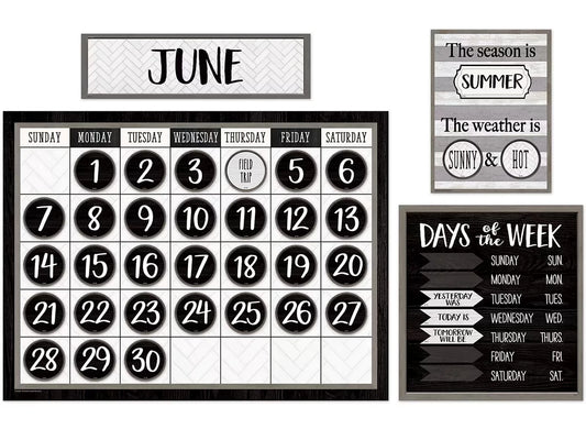 Modern Farmhouse Calendar Bulletin Board Set - US 8909