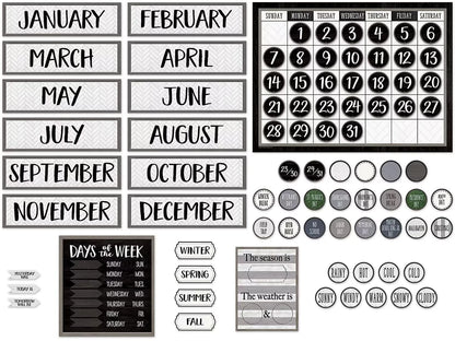 Modern Farmhouse Calendar Bulletin Board Set - US 8909