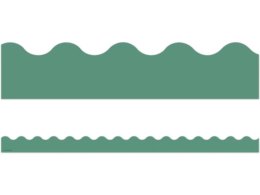Eucalyptus Green Scalloped Border - US 7221