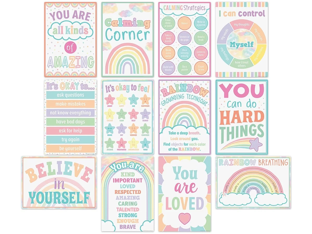 Pastel Pop Motivational Small Poster Pack - US 4758