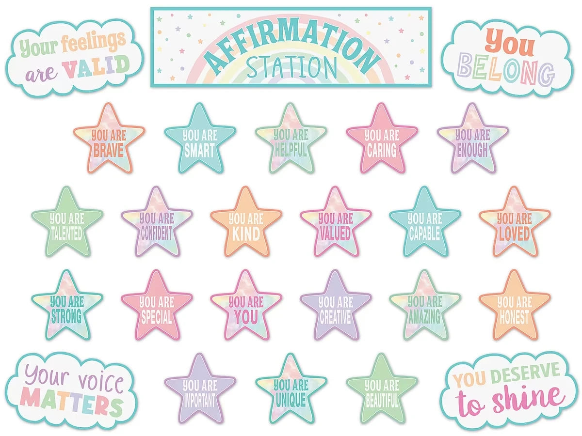 Pastel Pop Affirmation Station Bulletin Board Set - US 9853