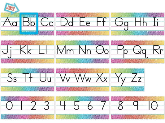 Scribble Traditional Manuscript Bulletin Board Set - US 9610