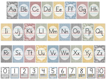 Classroom Cottage Alphabet Card Bulletin Board Set - US 4338