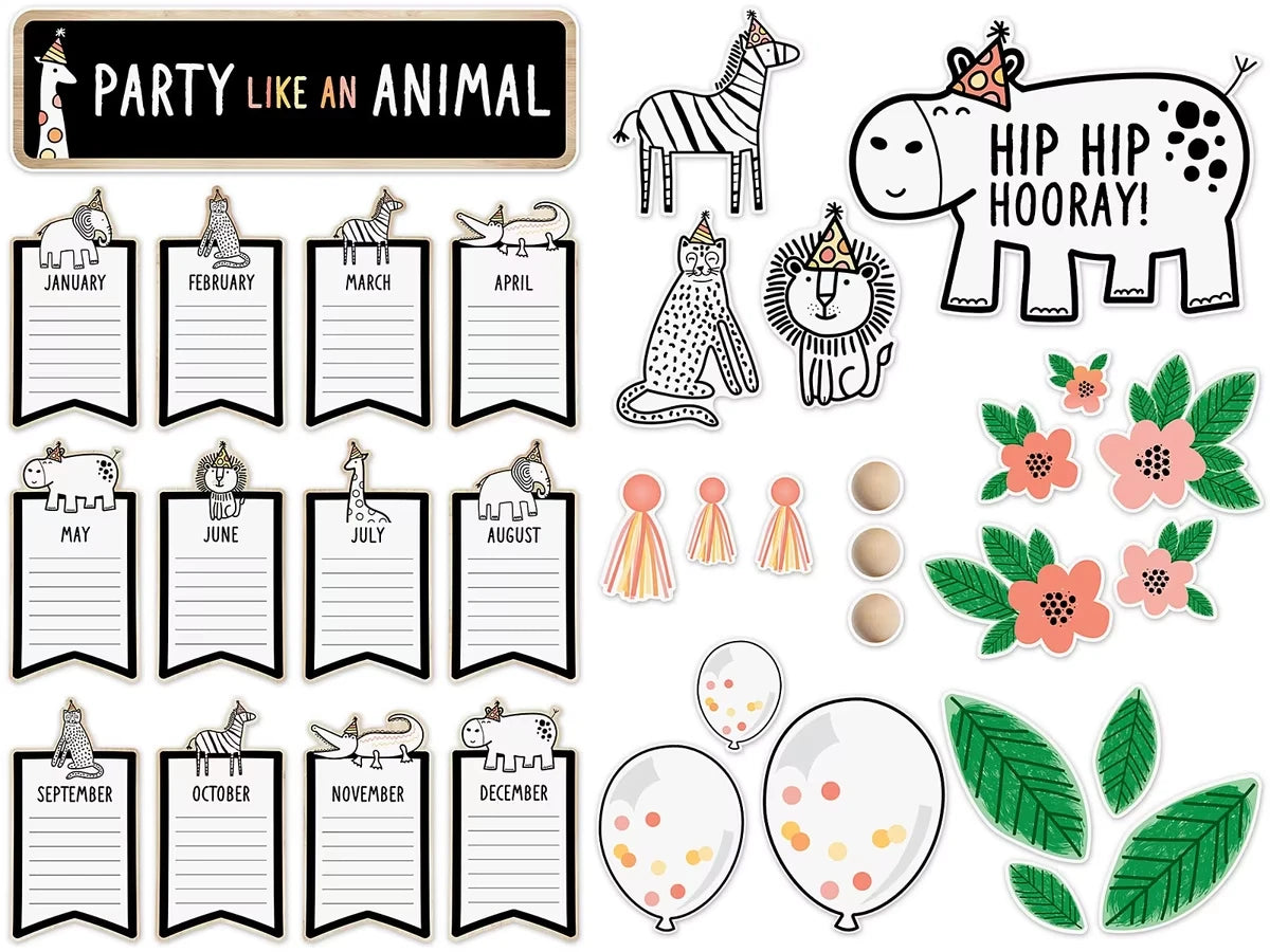 Simply Safari Birthday Bulletin Board Set - US 8483