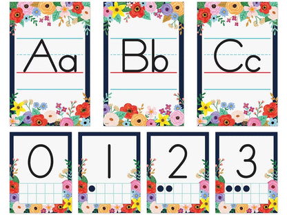Wildflowers Alphabet Card Bulletin Board Set - US 1953
