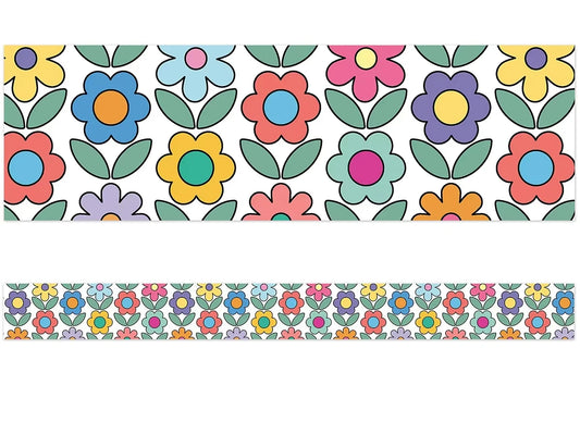 Retro Remix Flowers Border - US 9978