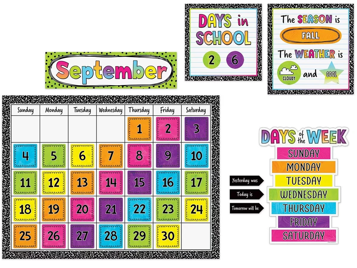 Brights 4Ever Calendar Bulletin Board Set - US 6374