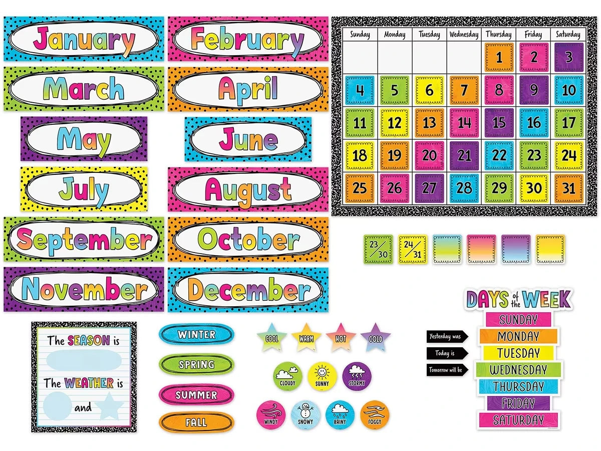 Brights 4Ever Calendar Bulletin Board Set - US 6374