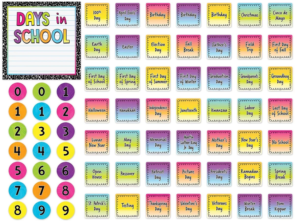 Brights 4Ever Calendar Bulletin Board Set - US 6374