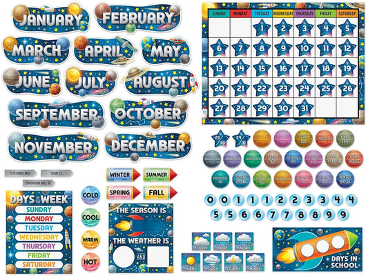 Outer Space Crew Calendar Bulletin Board Set - US 9547
