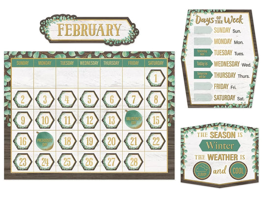 Eucalyptus Calendar Bulletin Board Set - US 5323