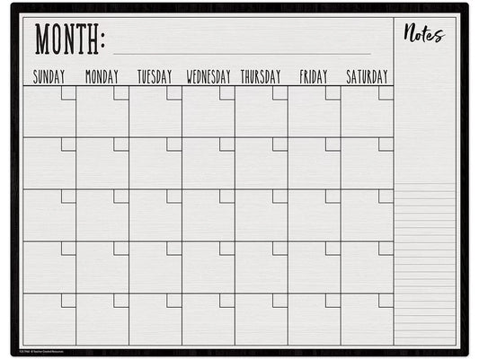 Modern Farmhouse Write & Wipe Classroom Calendar - US 5487