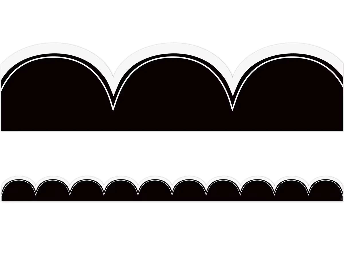 Black with White Scalloped Border - US 4160