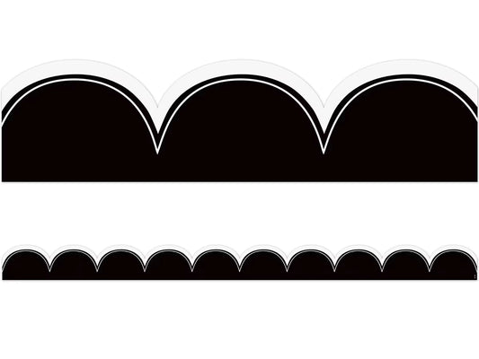 Black with White Scalloped Border - US 4160