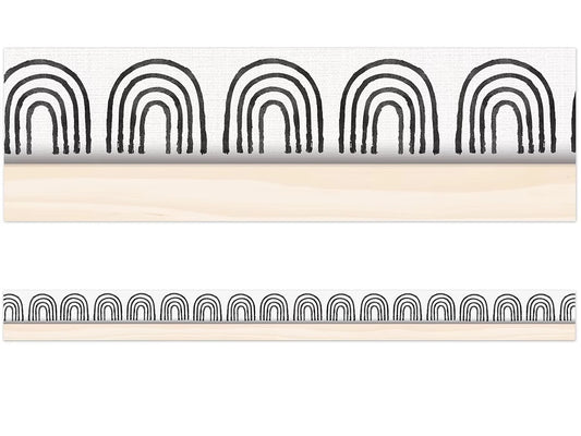 Creatively Inspired Black & White Rainbow Border - US 7135