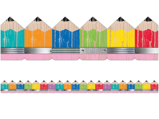Upcycle Style Rustic Pencil Border - US 1081