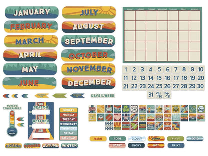 Adventurer Calendar Bulletin Board Set - US 7141