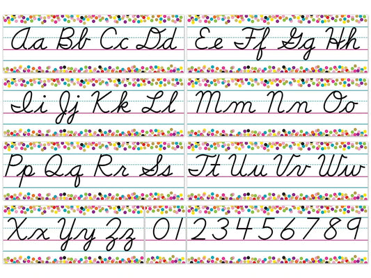 Confetti Cursive Bulletin Board Set - US 8450