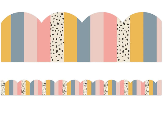 We Belong Striped Scalloped Border - US 3136