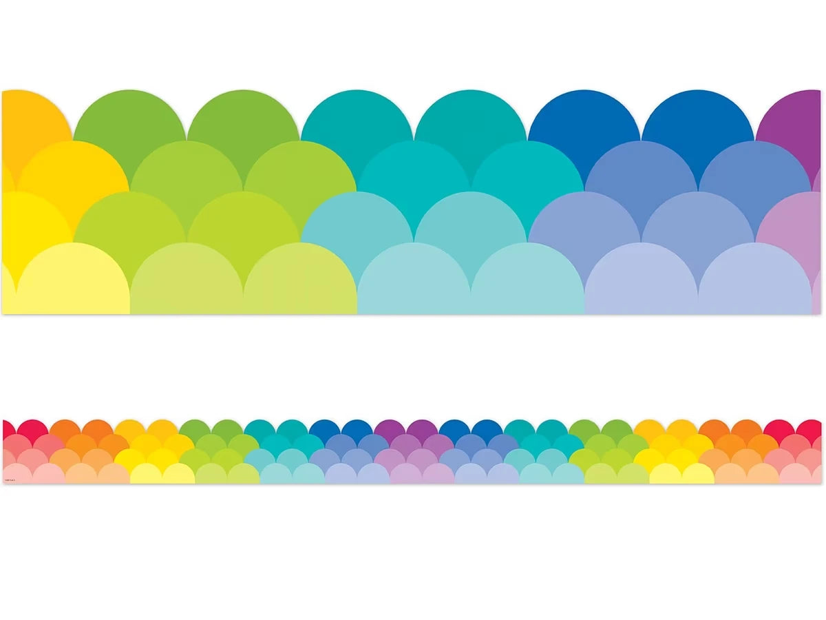 Painted Palette Rainbow Scalloped Border - US 6711