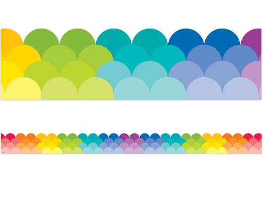 Painted Palette Rainbow Scalloped Border - US 6711